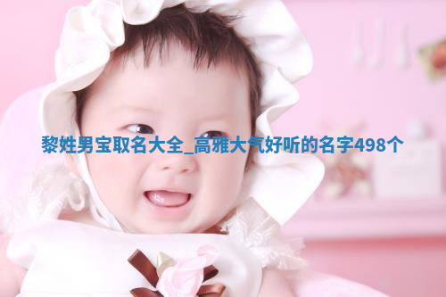 黎姓高雅大气的男宝名字